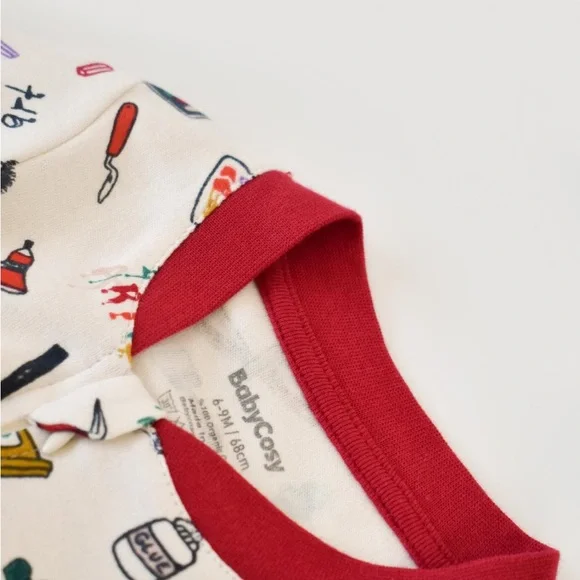 Get Cozy with Organic Colorful Rompers - Perfect for Sleeping or Strolling! - Picture 8 of 9